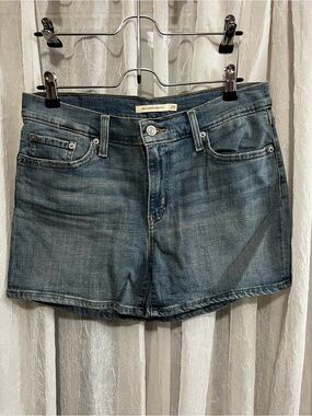 Levi's Medium Blue Denim Mid-Length Shorts